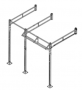 Jaula crossf. (1 puestos pared + extensión) Mod. 2.1 (PN-6)